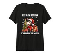 Funny Christmas Italian Christmas Donkey Dominic The Donkey Premium T-Shirt