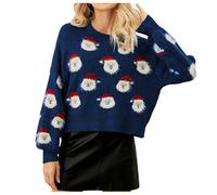 Funny Christmas Jumpers, Christmas Sweaters for Women, Knitted Crew Neck Reindeer Rudolf Snowflakes Christmas Xmas Winter Jumpers Xmas Jumpers Funny Xmas Jumpers Knitted Pullover Sweater