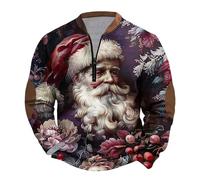 Funny Christmas Jumpers for Men 3D Printed Santa Claus Reindeer Snowman Xmas Tree Pullover Sweaters Ugly Christmas Jumper for Office Parties, Family Gatherings, Christmas Jumpers for Men
