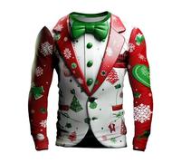 Funny Christmas Jumpers for Men UK Mens Pullover Ugly Shirt Mens Half Zip Sweater Black Puffer Jacket Men Sherpa Hoodie Mens Plain Sweatshirt Men Long Down Jacket Men (Grey, XXXL)