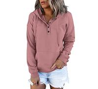 Funny Christmas Jumpers Personalised Hoodie Knitte Women's Soild Printed Fashion Top Shirt Hooded Long Sleeve Casual Sweatshirt Zipper Pullover Sweatshirt With Pocket Passenger Clothing (Pink, L)