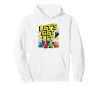 Funny Christmas Lights Let's Get Lit Holiday Humor Party Pullover Hoodie
