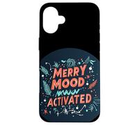 Funny Christmas Look with this Merry Mood Activated Case for iPhone 16 Plus