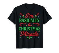 Funny Christmas Miracle Festive Xmas Pajama Humor T-Shirt