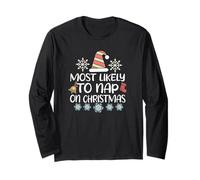 Funny Christmas Most Likely to Take A Nap Long Sleeve T-Shirt