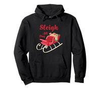 Funny Christmas Motif | Slay All Day | Sleigh All Day Pullover Hoodie