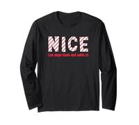 Funny Christmas Nice On Days That End with Candy Letters Long Sleeve T-Shirt