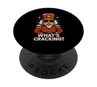 Funny Christmas Nutcracker What's Cracking Men Kids Boy PopSockets Adhesive PopGrip