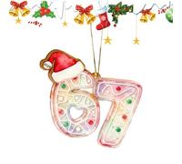 Funny Christmas Ornaments,2D Acrylic Funny Reusable Christmas Decor,Six Seven Holiday Tree Ornaments - for Wall Door Indoor Outdoor Yard Porch Garden Home Holiday Birthday