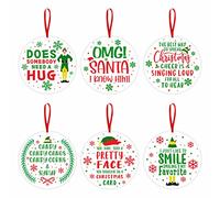 Funny Christmas Ornaments, 6 Pcs Holiday Tree Hanging Ornaments, Christmas Movie Collection Merchandise Gift, Cute Christmas Home Decorations, Novelty Xmas Gifts for Women Men