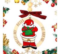 Funny Christmas Ornaments, Naughty Ugly Christmas Tree Ornaments Dirty Santa Ornament Wooden Hanging Pendant Unique Christmas Decorations for Home Xmas Party Gifts A7QWLDGJ (style-2)