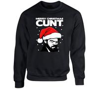 Funny Christmas Parody Jumper, TV Show Butcher Character Inspired Sweatshirt, Naughty Xmas Gift Top Unisex UK(L, Black)