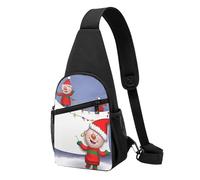 Funny Christmas Printed Sling Backpacks Casual Crossbody Shoulder Bag Chest Pack for Men Women