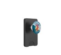 Funny Christmas Santa At The Beach Surfing With Reindeer PopSockets PopWallet for MagSafe