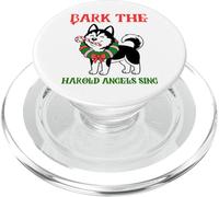 Funny Christmas Sarcastic dog bark the harold angels sing PopSockets PopGrip for MagSafe