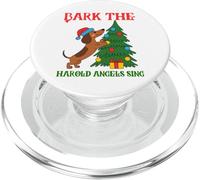 Funny Christmas Sarcastic dog bark the harold angels sing PopSockets PopGrip for MagSafe