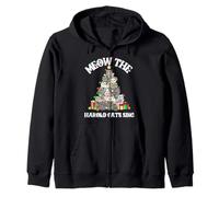 Funny Christmas Sarcastic naughty meow the harold cats sing Zip Hoodie