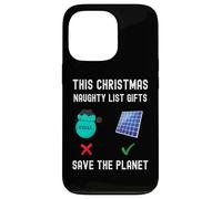 Funny Christmas Save The Planet Climate Change Naughty List Case for iPhone 13 Pro