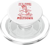 Funny Christmas Snowman It's Fine Just Having a Meltdown PopSockets PopGrip for MagSafe