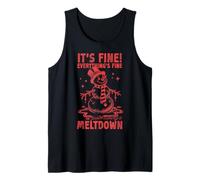 Funny Christmas Snowman It's Fine Just Having a Meltdown Tank Top