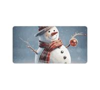 Funny Christmas Snowman Keyboard Mat Large Gaming Mouse Pad, Anti-Slip Desk Mat for Desktop Desk Work/Home Writing Mat 11.8 * 23.6 Inches