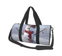Funny Christmas Snowman Printed Canvas Travel Duffel Bag - Gym Sports Bag with Large Capacity for Weekend Business Travel