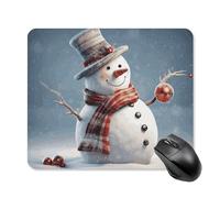 Funny Christmas Snowman Square Mouse Pad Portable Computer Mousepad with Non-Slip Rubber Base 25 * 30cm Ultra-Thin Gaming Mouse Mat for Computer Laptop Office Desk Accessories