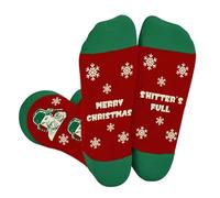 Funny Christmas Socks for Women Men, National Lampoons Christmas Vacation Costume Accessories, Winter Warm Knitted Socks, Full, One size