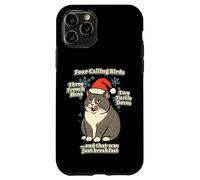 Funny Christmas Song Cat Meme Merch Santa Hat Kitty Kitten Case for iPhone 11 Pro