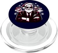Funny Christmas Spy Santa Agent For Men Women Secret Agent PopSockets PopGrip for MagSafe