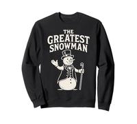 Funny Christmas The Greatest Snowman Top Hat Holiday Snow Sweatshirt