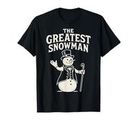 Funny Christmas The Greatest Snowman Top Hat Holiday Snow T-Shirt