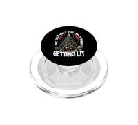 Funny Christmas Tree Getting Lit Holiday Drinking Humor PopSockets PopGrip for MagSafe