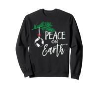 Funny Christmas Tree Lights Ugly Sweater Peace On Earth Sweatshirt