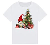 Funny Christmas Tree T-Shirt with Gnomes & Lights | Matching Family Holiday Tees | Festive Xmas Gift for Men, Women, Boys & Girls White XXL