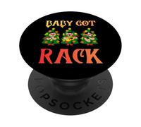 Funny Christmas Trees Singing baby got rack Xmas PopSockets Adhesive PopGrip