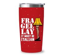 Funny Christmas Tumbler, 20 oz Stainless Steel Insulated Coffee Mugs with Lid and Straw, Xmas Cups Keep Drinks Cold & Hot, Christmas Story Merch White Elephant Gifts for Women Men - Frageelay