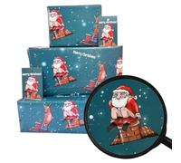 Funny Christmas Wrapping Paper & Tags Naughty List Pack 4