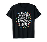 Funny Christmas Xmas My Favourite Colour is Christmas Lights T-Shirt