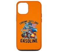 Funny Chrome, Guts and Gasoline Hotrod Car Cartoon Design Case for iPhone 12/12 Pro