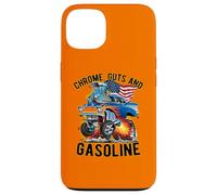 Funny Chrome, Guts and Gasoline Hotrod Car Cartoon Design Case for iPhone 13
