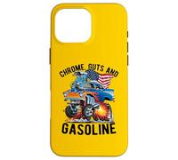 Funny Chrome, Guts and Gasoline Hotrod Car Cartoon Design Case for iPhone 16 Pro Max