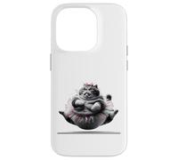 Funny Chubby Ballet Kitty Cat Wearing a Tutu Dancing. Case for iPhone 14 Pro