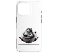 Funny Chubby Ballet Kitty Cat Wearing a Tutu Dancing. Case for iPhone 16 Pro