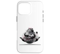 Funny Chubby Ballet Kitty Cat Wearing a Tutu Dancing. Case for iPhone 16 Pro Max