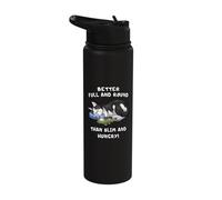 Funny Chubby Cat Full Belly Sleep Humor Stainless Steel Insulated Water Bottle