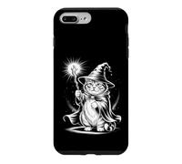 Funny Chubby Cat Wizard Saying Magical Staff Sketch Case for iPhone 7 Plus/8 Plus