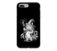 Funny Chubby Cat Wizard Saying Magical Staff Sketch Case for iPhone 7 Plus/8 Plus