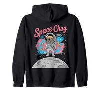 Funny Chug Dog Astronomy Astrophysics Astronauts Zip Hoodie