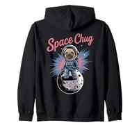 Funny Chug Dog Astronomy Astrophysics Astronauts Zip Hoodie